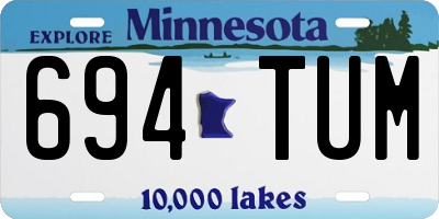 MN license plate 694TUM
