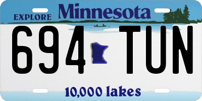 MN license plate 694TUN