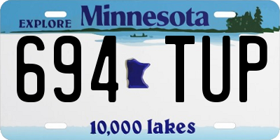 MN license plate 694TUP