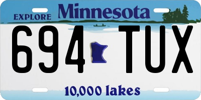 MN license plate 694TUX