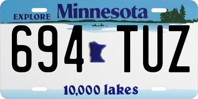 MN license plate 694TUZ