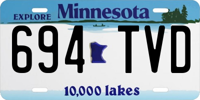 MN license plate 694TVD