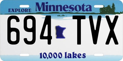 MN license plate 694TVX