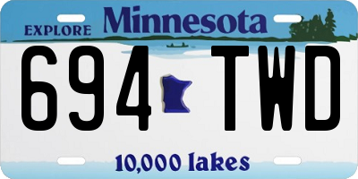 MN license plate 694TWD