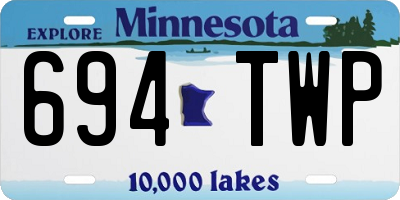 MN license plate 694TWP