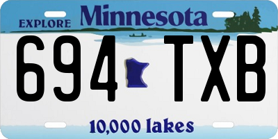 MN license plate 694TXB