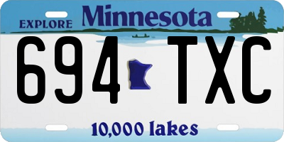 MN license plate 694TXC