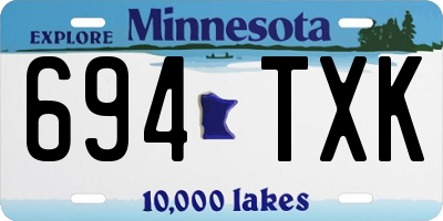 MN license plate 694TXK