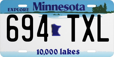 MN license plate 694TXL