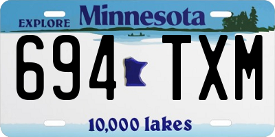 MN license plate 694TXM