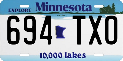 MN license plate 694TXO