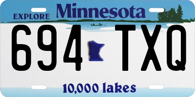 MN license plate 694TXQ