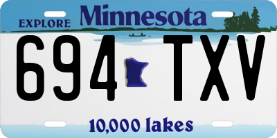 MN license plate 694TXV