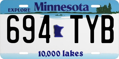 MN license plate 694TYB