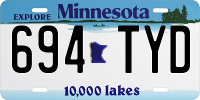 MN license plate 694TYD