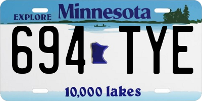 MN license plate 694TYE