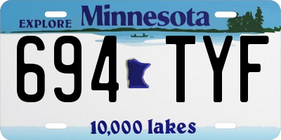 MN license plate 694TYF