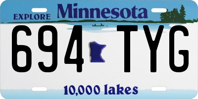 MN license plate 694TYG