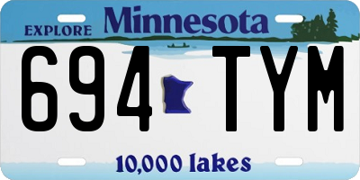 MN license plate 694TYM