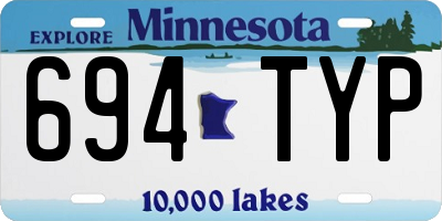 MN license plate 694TYP
