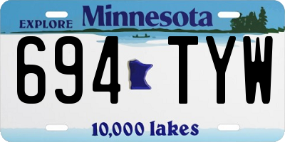 MN license plate 694TYW