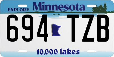 MN license plate 694TZB
