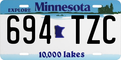 MN license plate 694TZC