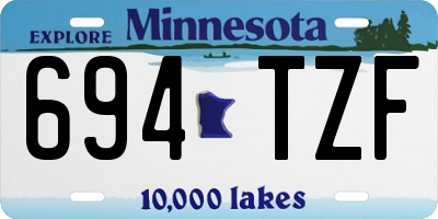 MN license plate 694TZF