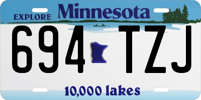 MN license plate 694TZJ