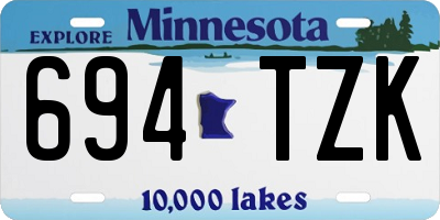 MN license plate 694TZK