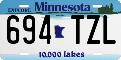 MN license plate 694TZL