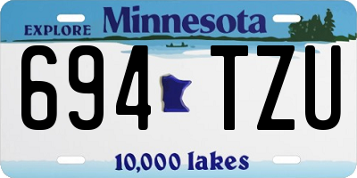 MN license plate 694TZU