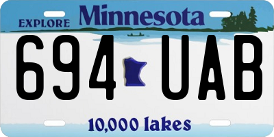 MN license plate 694UAB