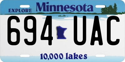 MN license plate 694UAC