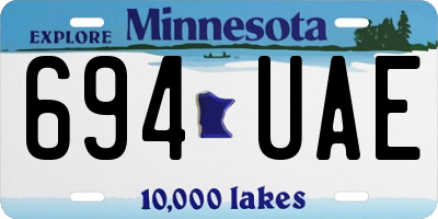 MN license plate 694UAE