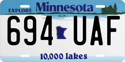 MN license plate 694UAF