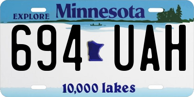 MN license plate 694UAH