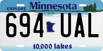 MN license plate 694UAL