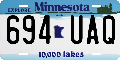 MN license plate 694UAQ