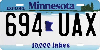 MN license plate 694UAX