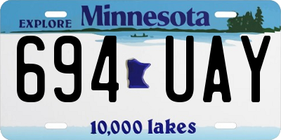 MN license plate 694UAY