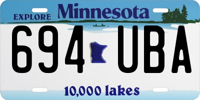 MN license plate 694UBA
