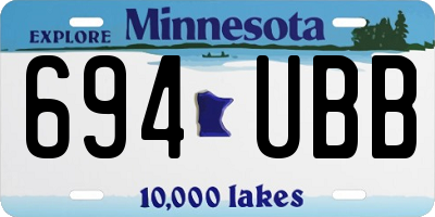 MN license plate 694UBB