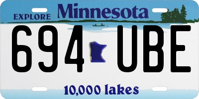 MN license plate 694UBE