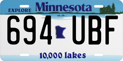 MN license plate 694UBF