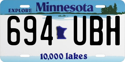 MN license plate 694UBH