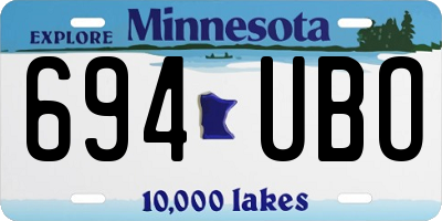 MN license plate 694UBO
