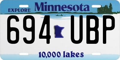 MN license plate 694UBP