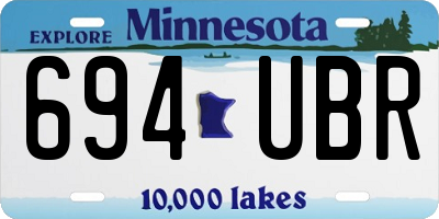 MN license plate 694UBR