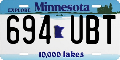 MN license plate 694UBT